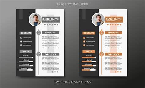 Premium Vector | Professional clean and modern cv or resume design ...