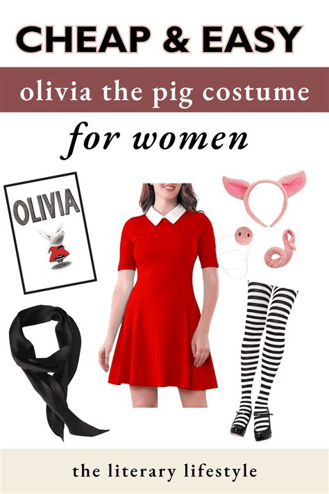 Easy DIY Olivia the Pig Costume for Adult Women