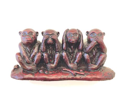 Buy Four Monkeys Statue Do No Evil Say No Evil Hear No Evil See No Evil ...