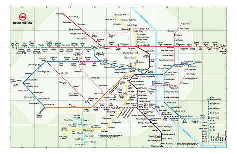 Delhi Metro Map & List Of Delhi Metro Stations. - Infoandopinion