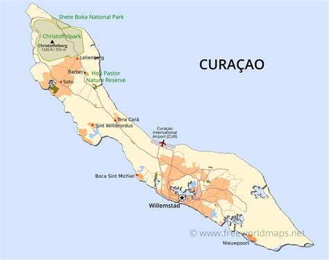 Curacao Best Beaches Map