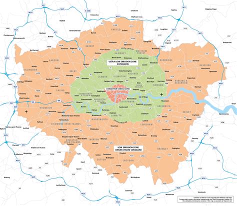 Ulez Zone Map - How much will London's Ultra Low Emission Zone cost you