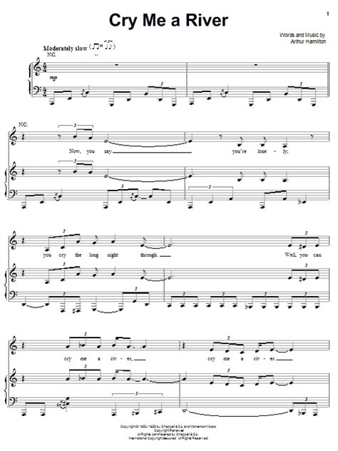 Cry Me A River | Sheet Music Direct