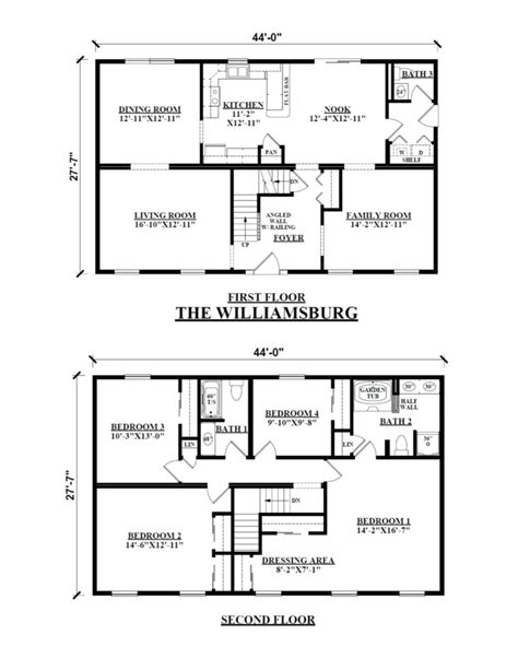 Two Story Floor Plans - Kintner Modular Homes