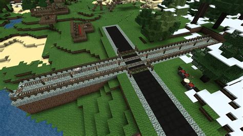 Minecraft - Rail crossing - YouTube