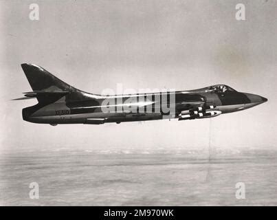 Fairey Fireflash air-to-air missile under the wing of Hawker Hunter 4 ...