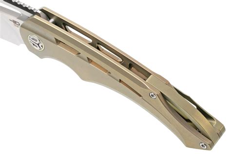 Bestech Fairchild BT2202D Satin, Gold Titanium pocket knife ...