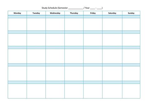 Studying Monthly Calendar Template | Example Calendar Printable