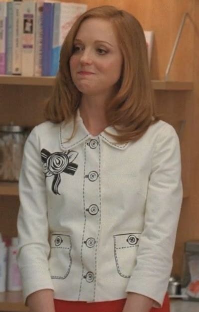 Emma Pillsbury's White Kate Spade Blazer worn on Glee