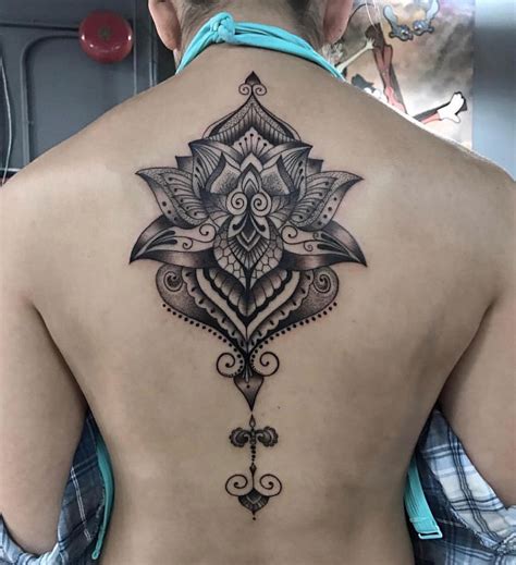 Lotus Mandala Back Tattoo | Best Tattoo Ideas For Men & Women