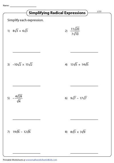 Solve Radical Equations Worksheet – Imsyaf.com