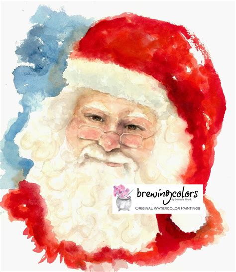 Vintage Santa Claus Line And Wash Easy Watercolor Step By, 50% OFF