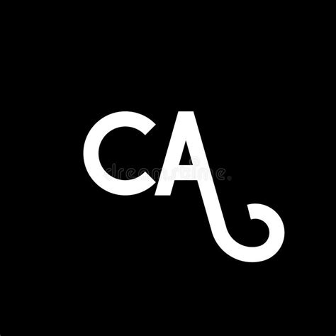 CA Letter Logo Design on Black Background. CA Creative Initials Letter ...