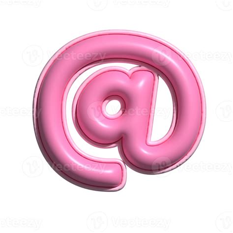 at symbol pink alphabet glossy 22282444 PNG