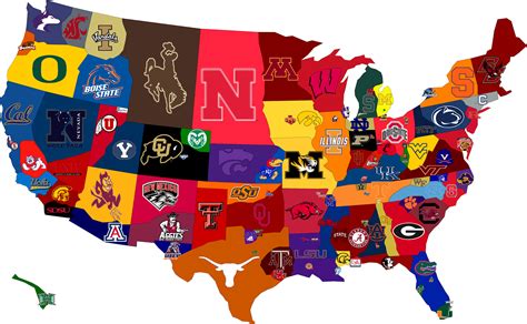 My Ideas: College Football Map: Part II