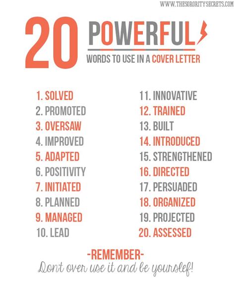 20 Powerful Words To Use In A Resume