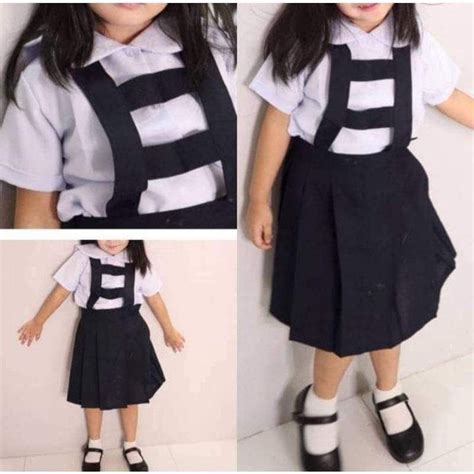 Palda Navy blue SCHOOL UNIFORM BACK / ROUND PLEATS | Shopee Philippines