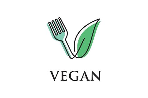 Vegan Food Logo | Food logo design, Logo restaurant, Logo food