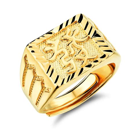 8K new jewelry gold jewelry domineering ring KJ031-in Rings from ...