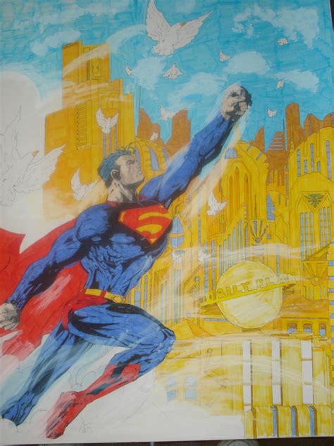 Superman over Metropolis by Spidey3194 on DeviantArt