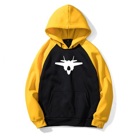 Lockheed Martin F-35 Lightning II Silhouette Designed Colourful Hoodie ...