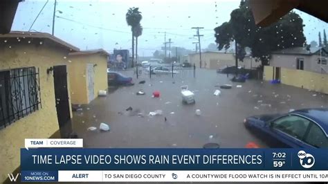 Time lapse video shows rain event differences in San Diego - YouTube