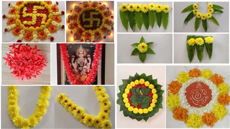 Festival Flower Decoration Ideas At Home Rangoli Diy Pooja You