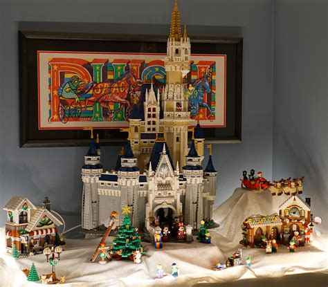 My Disney Castle Christmas Display : r/lego