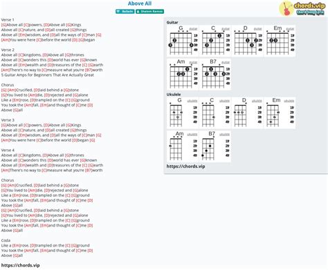 Chord: Above All - tab, song lyric, sheet, guitar, ukulele | chords.vip