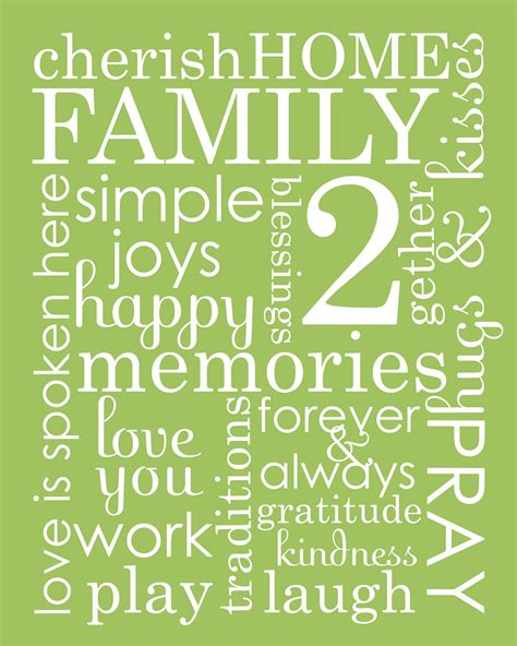 all things simple: family word art collage & phrases download