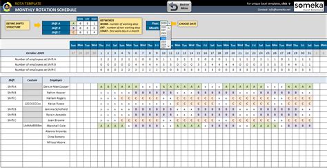 ROTA Template | Excel templates, Schedule template, Excel