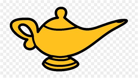 Oil Lamp Clipart Aladdin's Lamp - Cartoon Genie Lamp Png Transparent ...