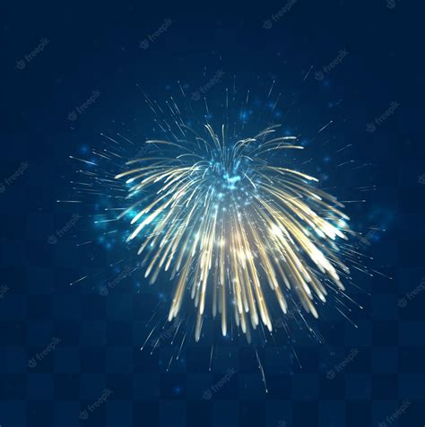 Premium Vector | Golden sparks of fireworks on mosaic blue background ...