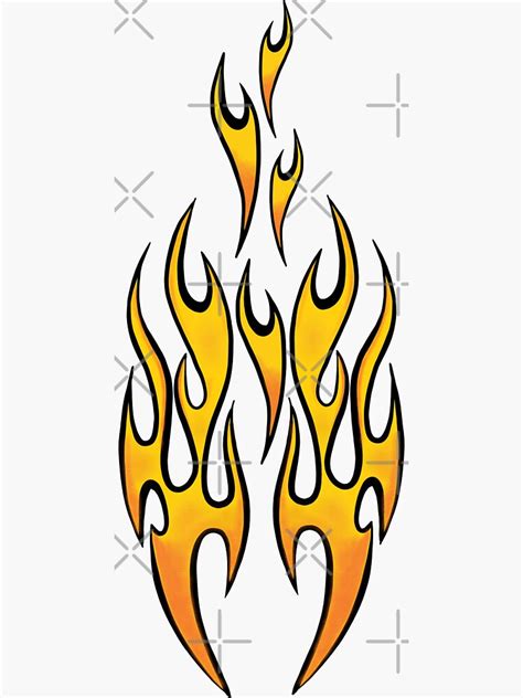 "Classic Hot Rod Flames" Sticker for Sale by rogue-design | Redbubble