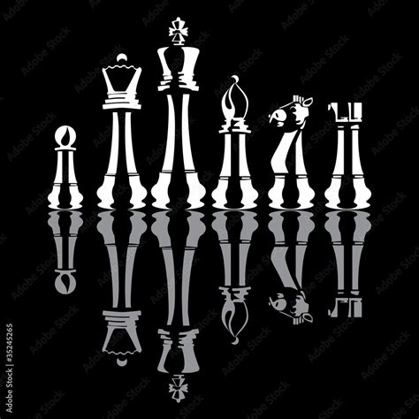 Chess pieces vector Stock Vector | Adobe Stock