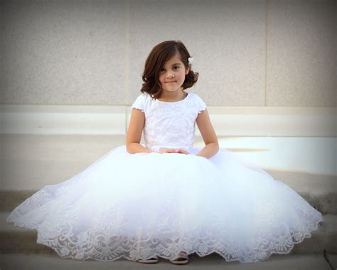 Lds baptism picture | Flower girl dresses, Baptism dress, Wedding dresses