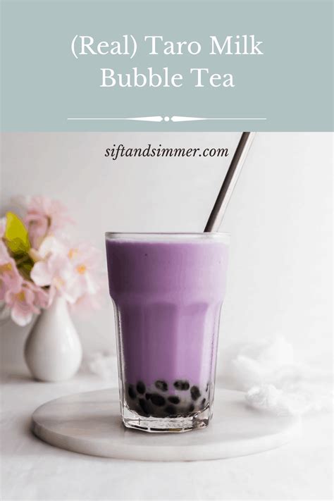 Real Taro Milk Bubble Tea | Sift & Simmer