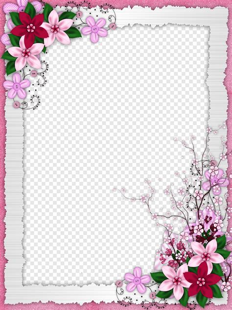 Flower Frame Border Design Png | Best Flower Site