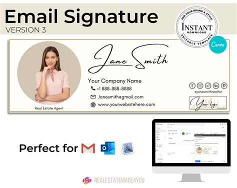 Email Signature Template Canva