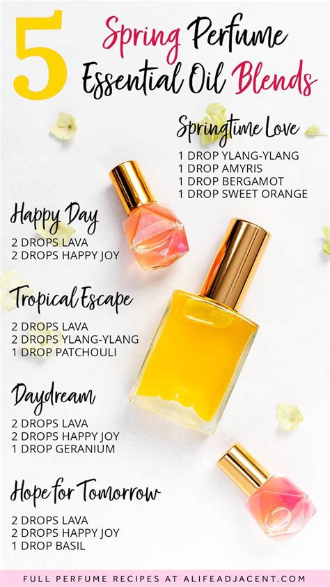 5 Essential Oil Perfume Recipes for Spring | Recipe | Essential oil ...