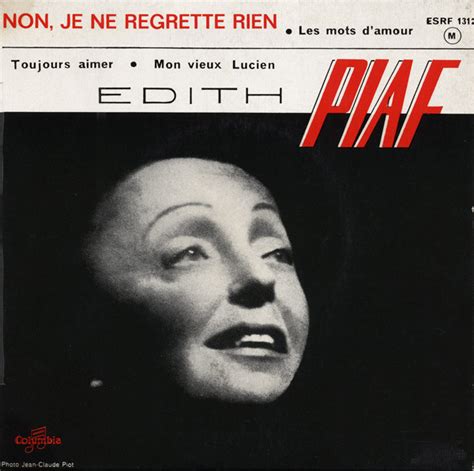 Edith Piaf - Non, Je Ne Regrette Rien (Vinyl, 7", EP, 45 RPM) | Discogs