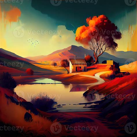 Landscape Art - 22416423 Stock Photo at Vecteezy