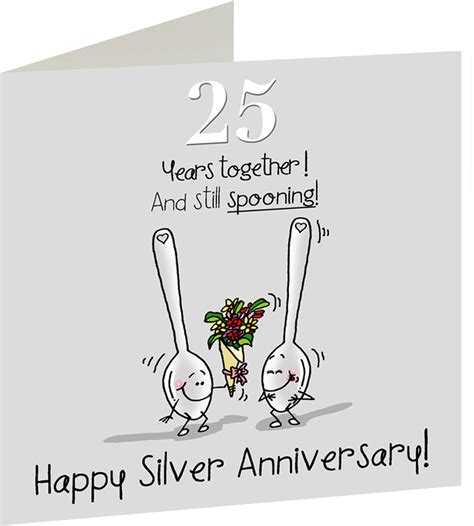 25th Anniversary Greetings Card - Happy Silver Anniversary ...