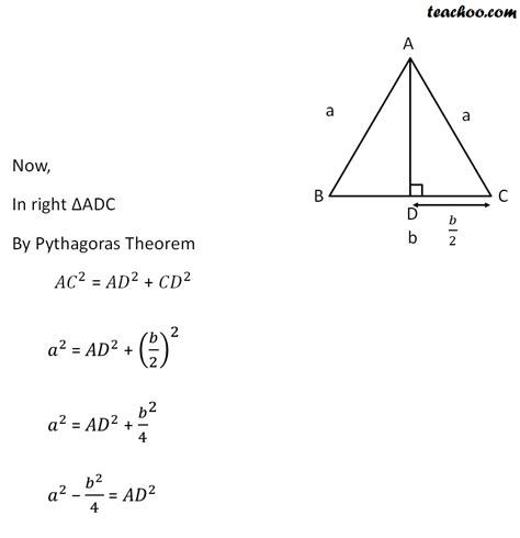 Area of isosceles triangle - Formula with Examples - Teachoo