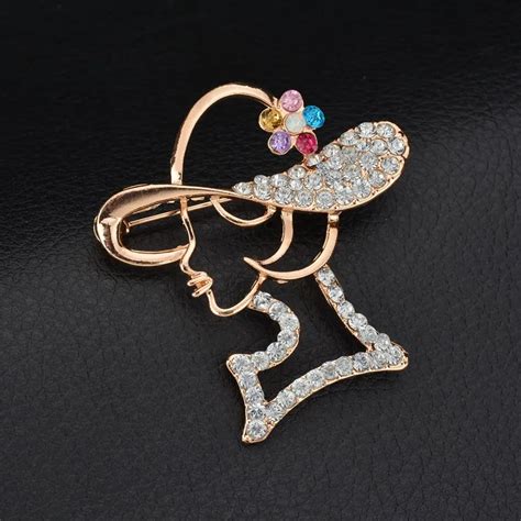 Fashion Gold Color Vintage Brooch Pins Female Brand Jewelry Queen ...