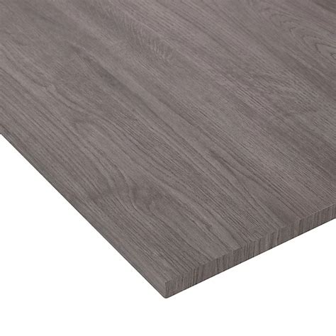 Grey Oak effect Square edge Furniture panel, (L)1.2m (W)300mm (T)18mm ...