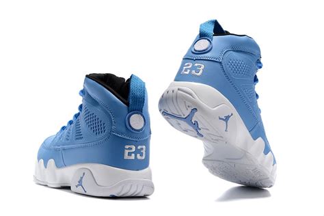 Nike Men Air Jordan 9 Low Light Blue White Basketball Shoes For Online ...