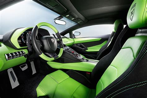 Online crop | green and black leather trimmed Lamborghini interior HD ...