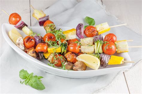 Chargrilled vegetable kebabs | Ohmydish