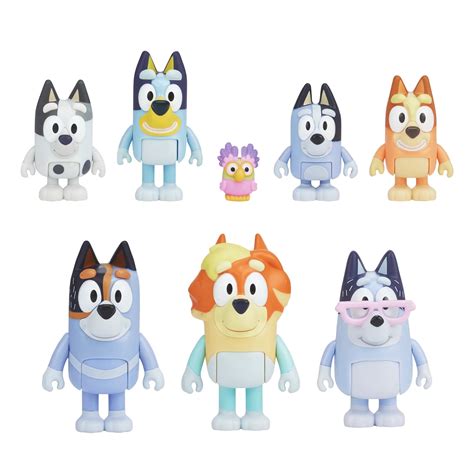 Refurbished Bluey Extended Heeler Family Pack Figures Bingo Chilli ...